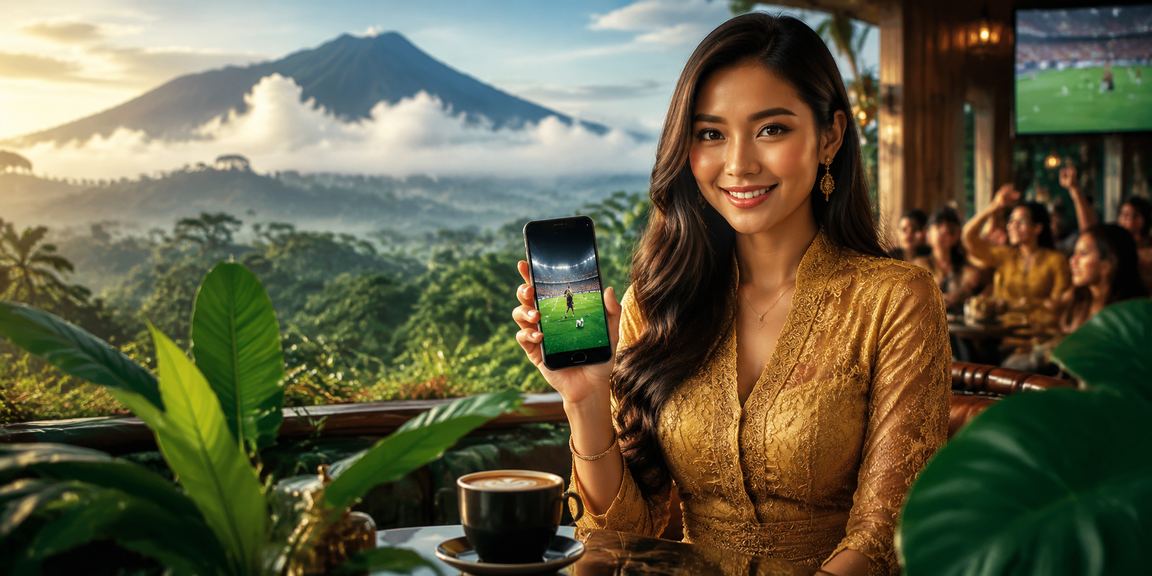 A Sabah user playing jackpot casino games on mobile, dressed in kebaya